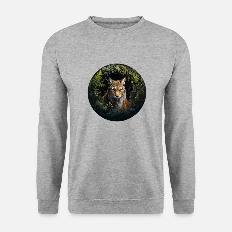 Rotluchs - Unisex Pullover - Weißgrau meliert