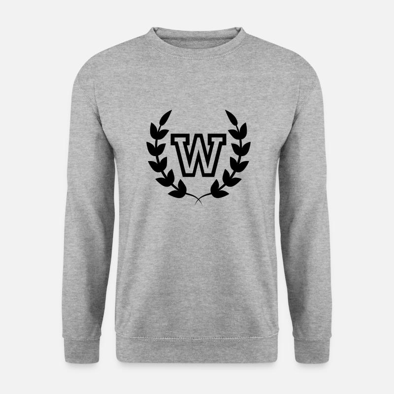 Buchstabe w sport - Unisex Pullover - Weißgrau meliert