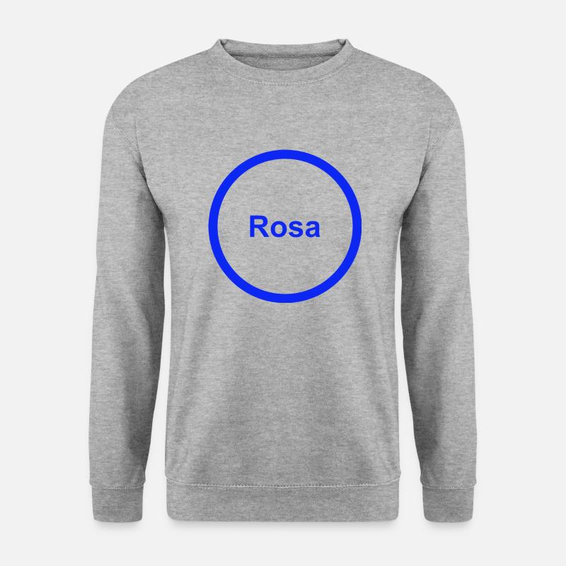 Rosa - Unisex Pullover - Weißgrau meliert