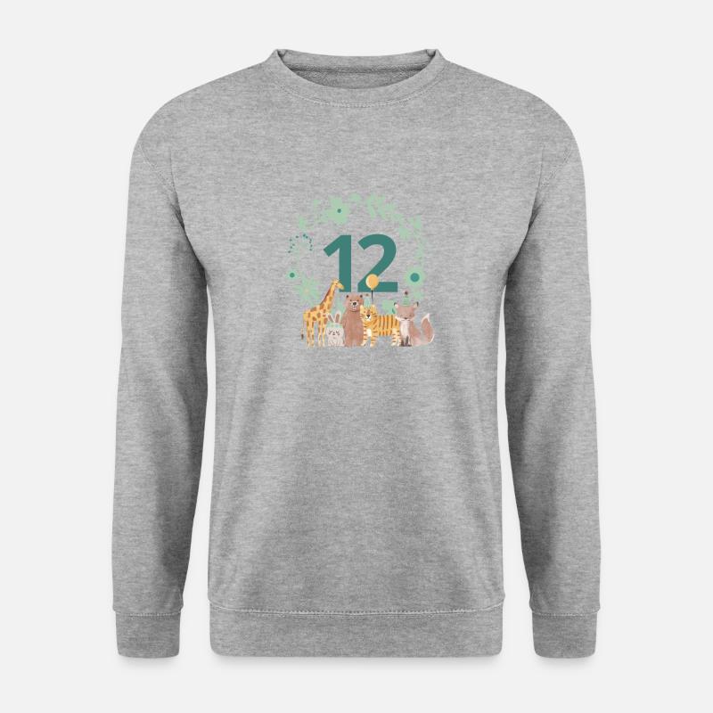12th Anniversary - Twelfth Anniversary Animals - Unisex Sweatshirt - salt & pepper