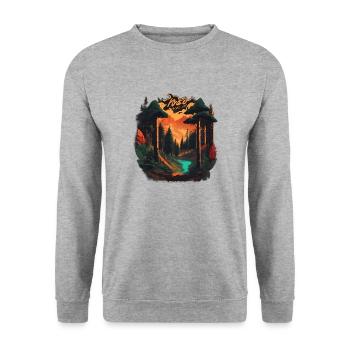 Environmental protection now! - Unisex Sweatshirt - salt & pepper - Front - Alina (178cm) & Michal (187cm)