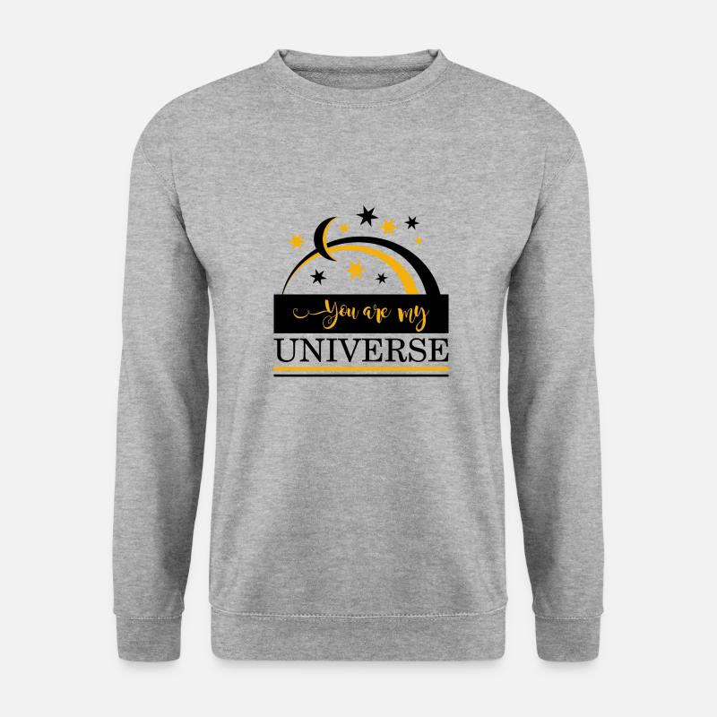 Your are my universe - Unisex Pullover - Weißgrau meliert