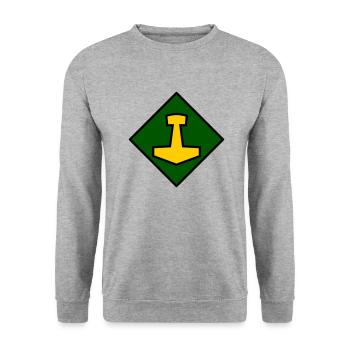 Mjölnir - Sweat-shirt Unisexe - gris chiné - Devant - Alina (178cm) & Michal (187cm)