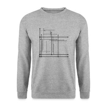 Arrows - Unisex Sweatshirt - salt & pepper - Front - Alina (178cm) & Michal (187cm)