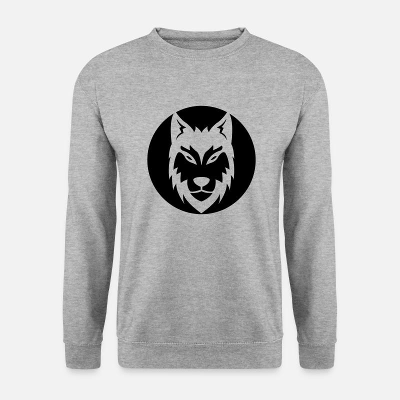wolf - Unisex Pullover - Weißgrau meliert