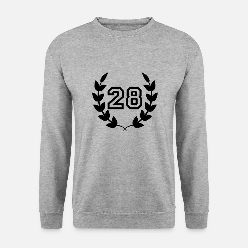 28-jähriges Jubiläum - Geschenkidee 28 Jahre - Unisex Pullover - Weißgrau meliert
