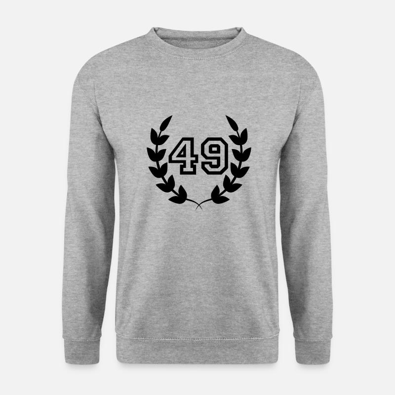 Geschenkidee zum 49. Geburtstag 49 Jahre - Unisex Pullover - Weißgrau meliert