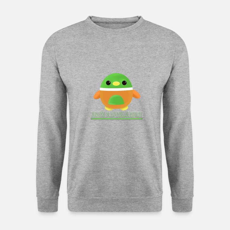 Mister Schnabelschmidt - Unisex Pullover - Weißgrau meliert