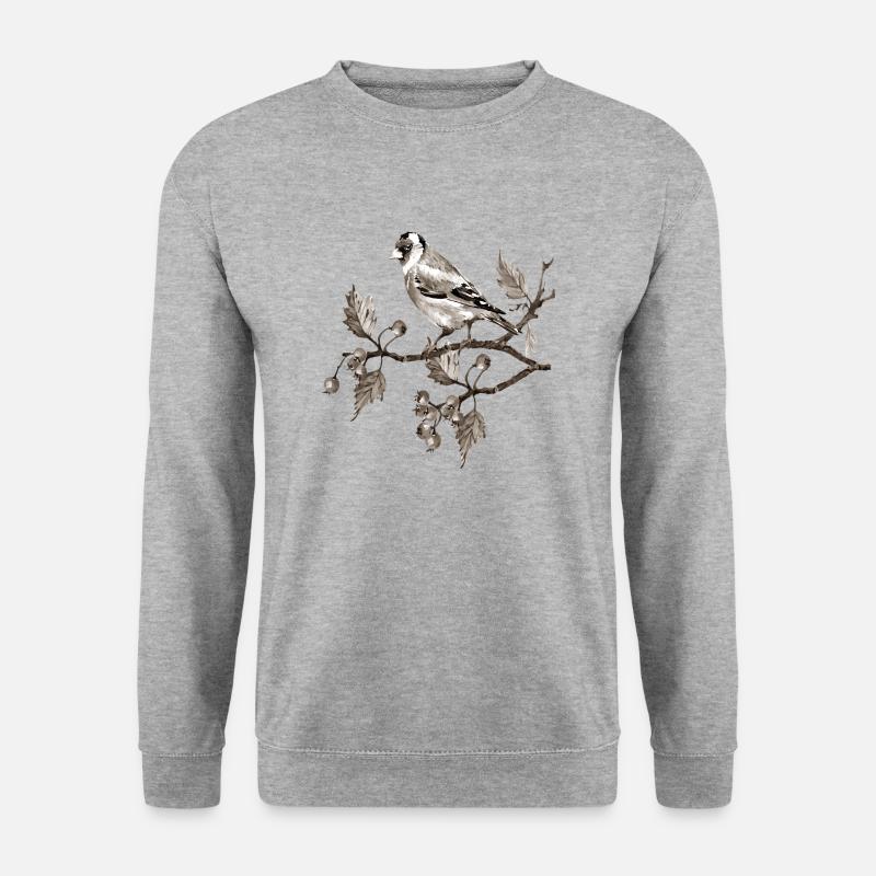 Vogel - Unisex Pullover - Weißgrau meliert