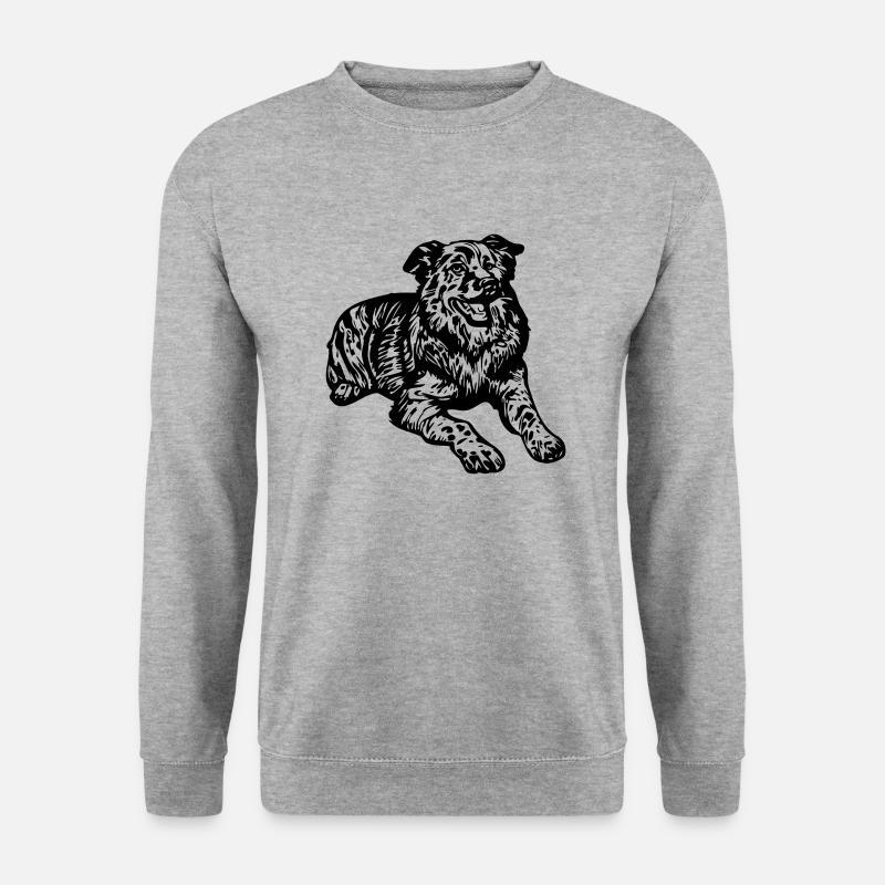 Australian Shepherd - Unisex Pullover - Weißgrau meliert