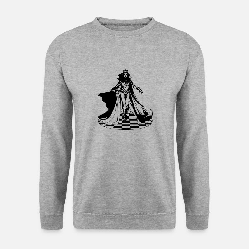 Superkönigin Nr. 2 - Unisex Pullover - Weißgrau meliert