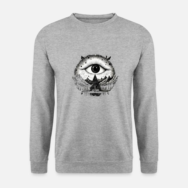 Mystik Eye Maya - Unisex Pullover - Weißgrau meliert