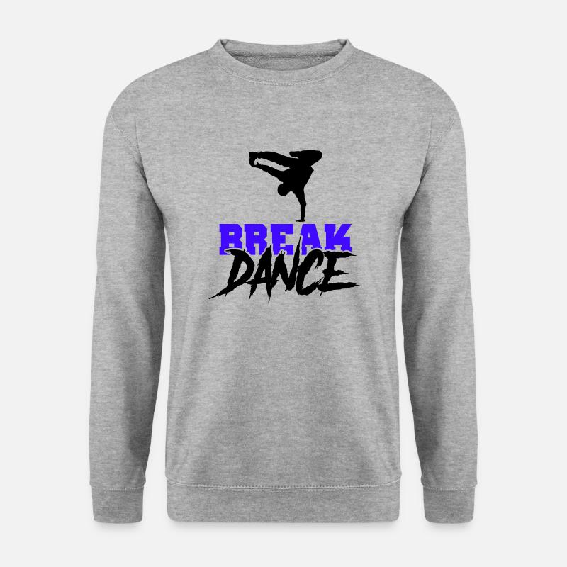 break dance - Unisex Pullover - Weißgrau meliert