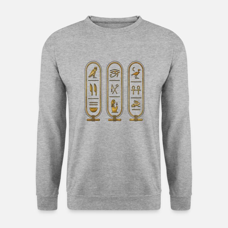 Egypte Egypte Isis Pharaons Pharaons Pyramide Afrique - Sweat-shirt Unisexe - gris chiné
