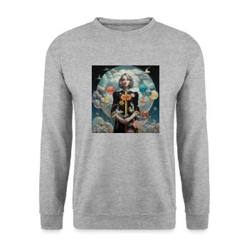 Un tout nouveau monde - Sweat-shirt Unisexe - gris chiné - Devant - Alina (178cm) & Michal (187cm)