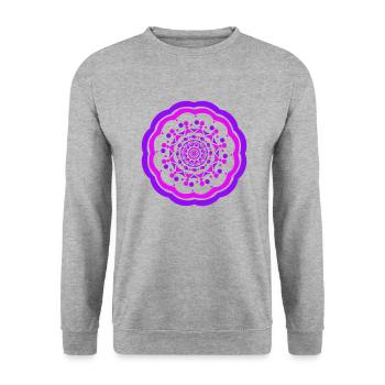 Purple Mandala - Unisex Sweatshirt - salt & pepper - Front - Alina (178cm) & Michal (187cm)