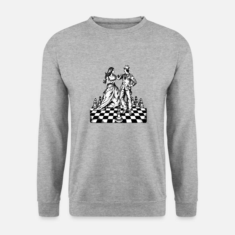 Tanz des Königspaares - Unisex Pullover - Weißgrau meliert