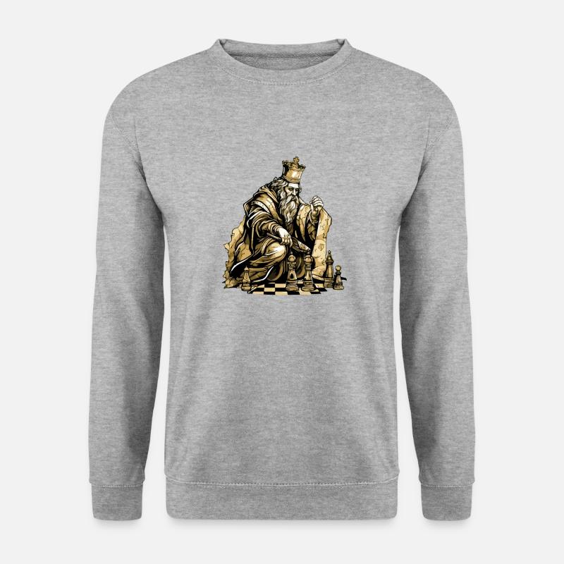 Heinrich der gute König - Unisex Pullover - Weißgrau meliert