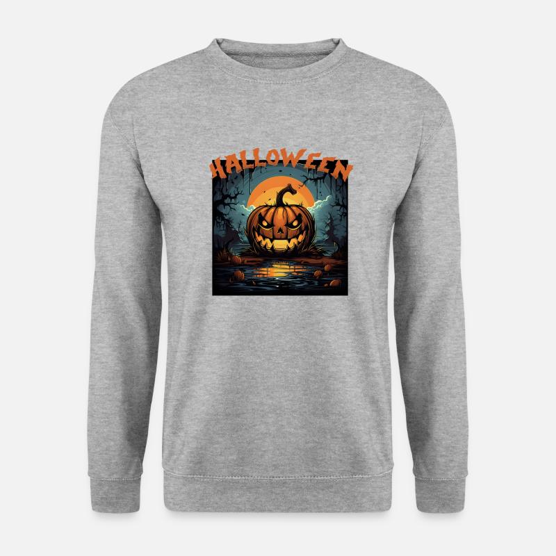 Pumkin König - Unisex Pullover - Weißgrau meliert
