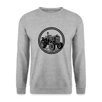 Tracteur - Sweat-shirt Unisexe - gris chiné - Devant - Alina (178cm) & Michal (187cm)