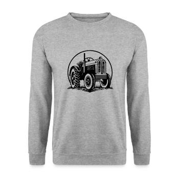Tracteur - Sweat-shirt Unisexe - gris chiné - Devant - Alina (178cm) & Michal (187cm)