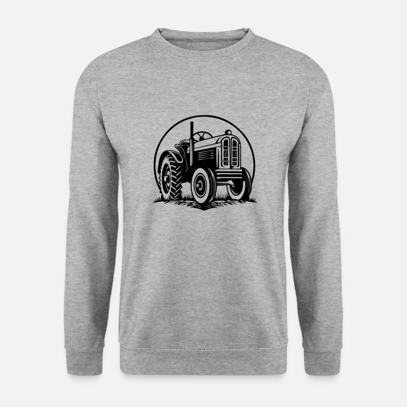 Traktor - Unisex Pullover - Weißgrau meliert
