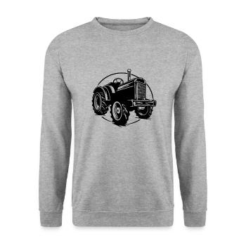 Tracteur - Sweat-shirt Unisexe - gris chiné - Devant - Alina (178cm) & Michal (187cm)