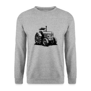 Tracteur - Sweat-shirt Unisexe - gris chiné - Devant - Alina (178cm) & Michal (187cm)