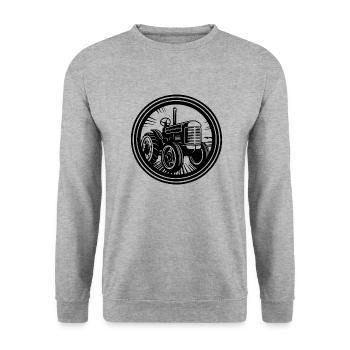 Tracteur - Sweat-shirt Unisexe - gris chiné - Devant - Alina (178cm) & Michal (187cm)