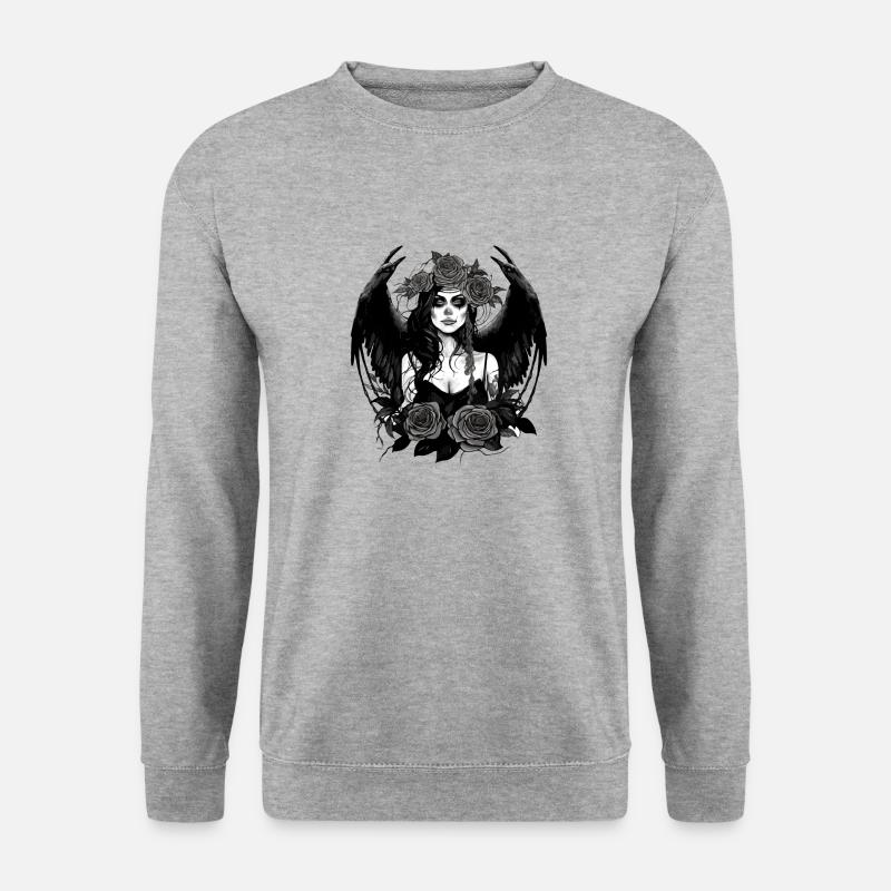 Gotische Isa - Unisex Pullover - Weißgrau meliert