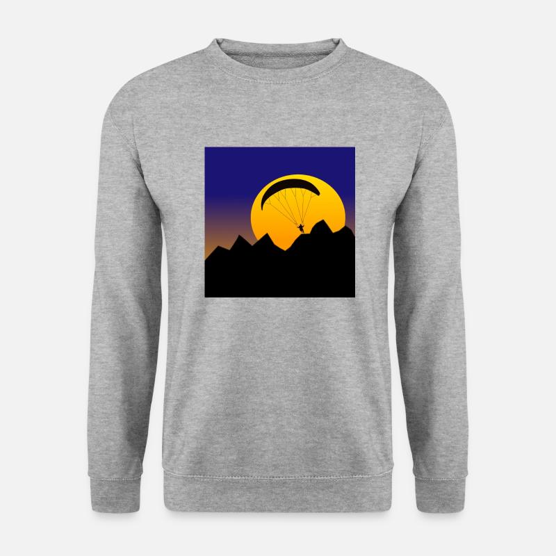 Nachtflieger - Unisex Pullover - Weißgrau meliert