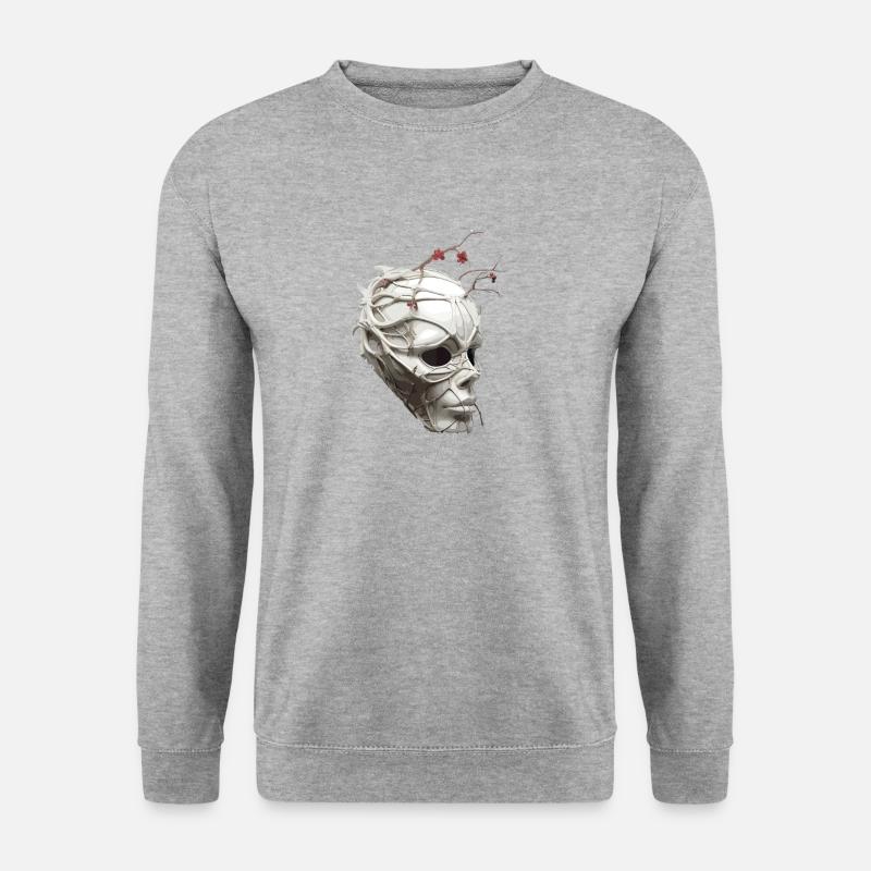 die weiße Maske - Unisex Pullover - Weißgrau meliert