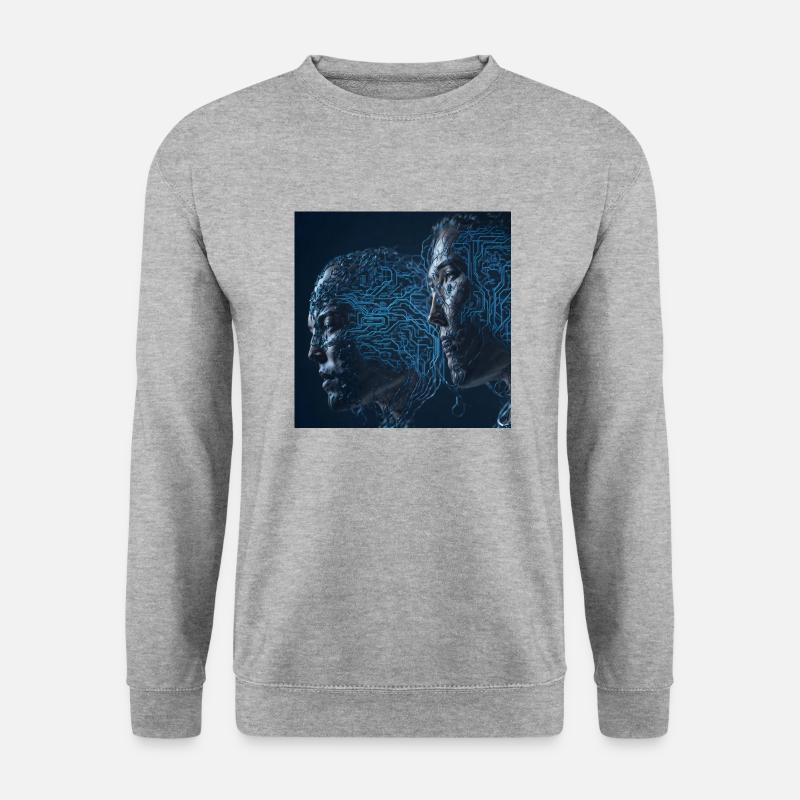 Future Vision 2 - Unisex Pullover - Weißgrau meliert