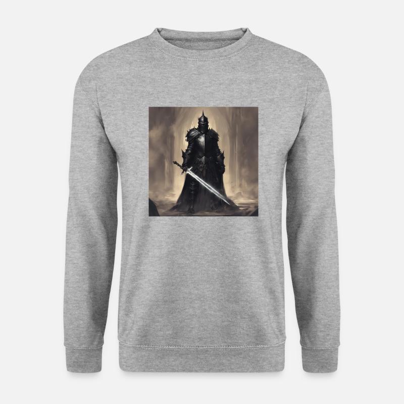 Black Knight - Unisex Pullover - Weißgrau meliert