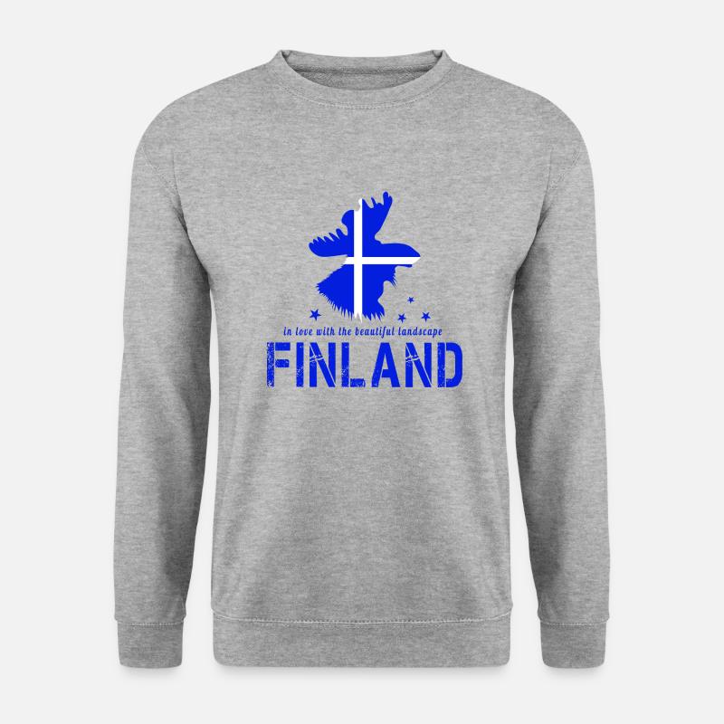 Finnland Finland Suomi - Unisex Pullover - Weißgrau meliert