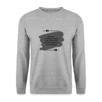 Pêcheurs : le meilleur pour trouver des excuses - Sweat-shirt Unisexe - gris chiné - Devant - Alina (178cm) & Michal (187cm)