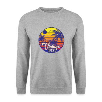 1971 Vintage - Unisex Sweatshirt - salt & pepper - Front - Alina (178cm) & Michal (187cm)