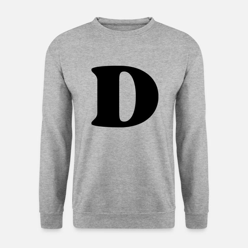 Buchstabe d - Unisex Pullover - Weißgrau meliert