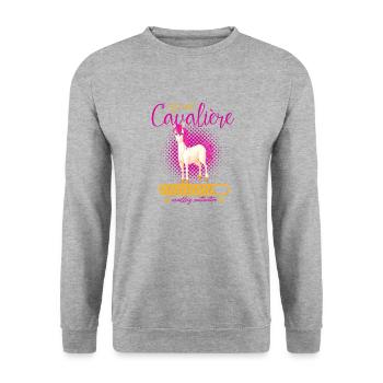 cavalière, cadeau, fête du bac, maman, mère, cheva - Sweat-shirt Unisexe - gris chiné - Devant - Alina (178cm) & Michal (187cm)