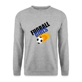 V.f.B Grötzingen - Fußballgirls (neutral) - Unisex Pullover - Weißgrau meliert - Vorne - Alina (178cm) & Michal (187cm)