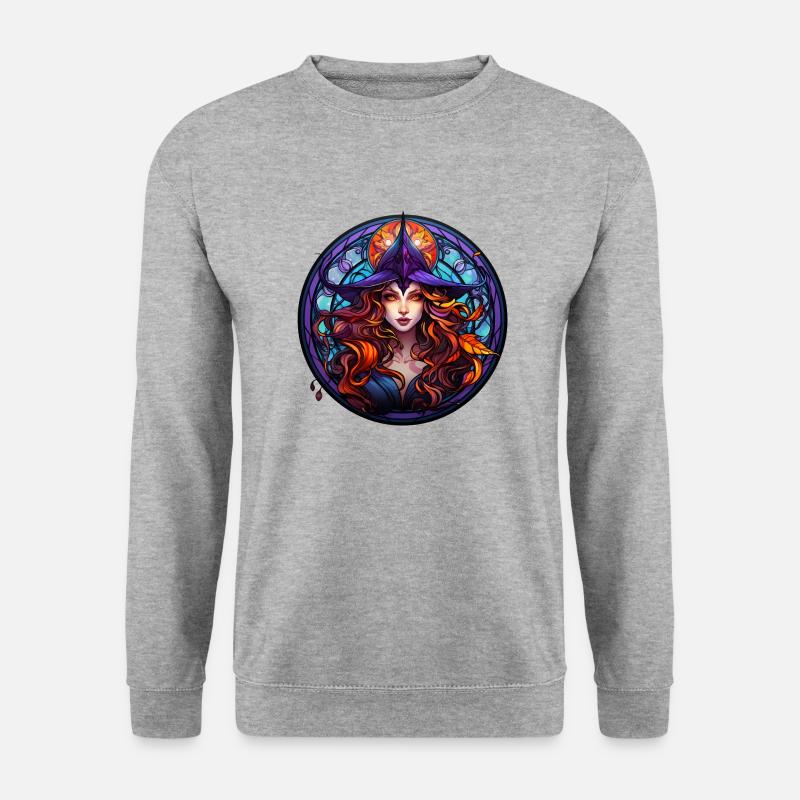 HEXE - Unisex Pullover - Weißgrau meliert
