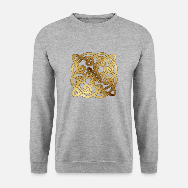 Keltisch3 Pergament - Unisex Pullover - Weißgrau meliert
