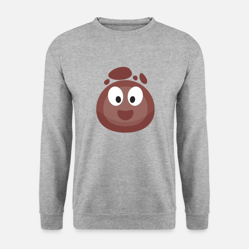 Element Erde (Bubble) - Unisex Pullover - Weißgrau meliert