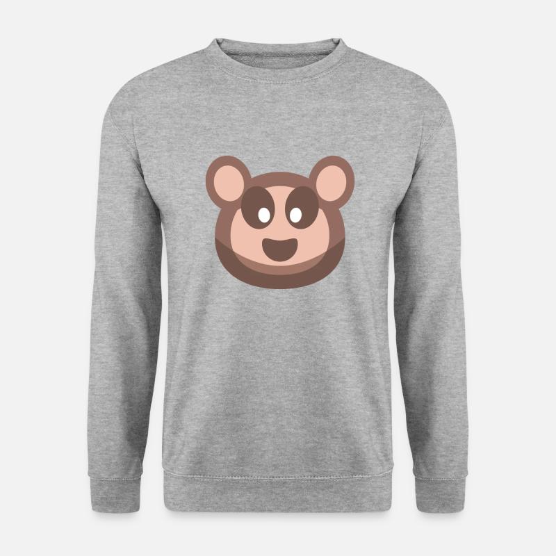 Teddybär (Bubble) - Unisex Pullover - Weißgrau meliert