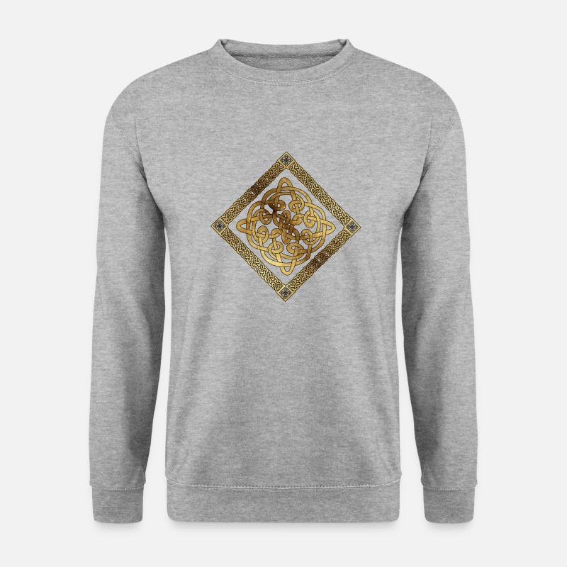 Keltisch7 Pergament - Unisex Pullover - Weißgrau meliert