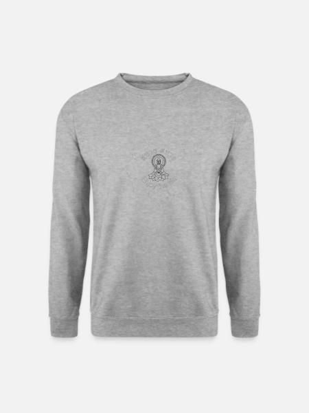 Buddha enjoy - Unisex Pullover - Weißgrau meliert