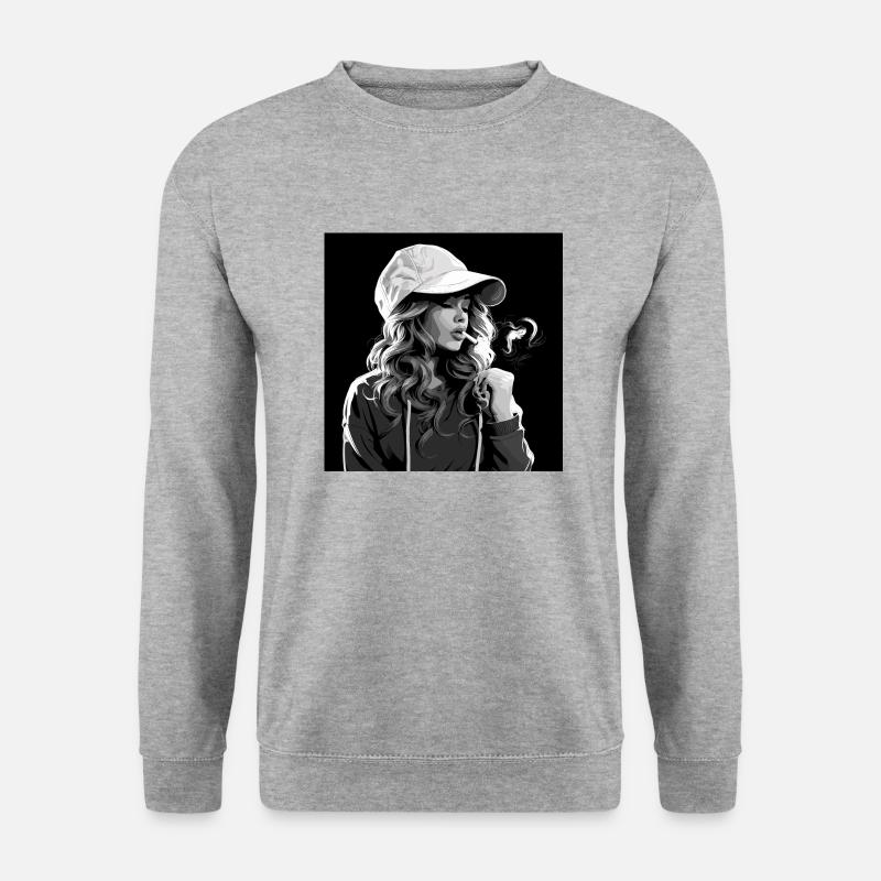 Die lockige Sinnlichkeit - Unisex Pullover - Weißgrau meliert