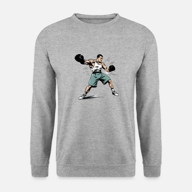 Marc der Boxer - Unisex Pullover - Weißgrau meliert