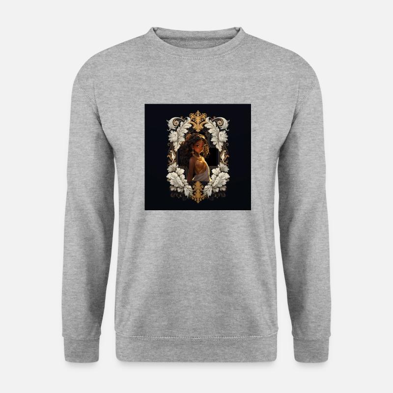 Vintage-Mädchen - Unisex Pullover - Weißgrau meliert