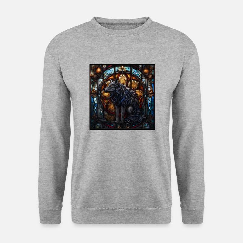 Wolf - Unisex Pullover - Weißgrau meliert